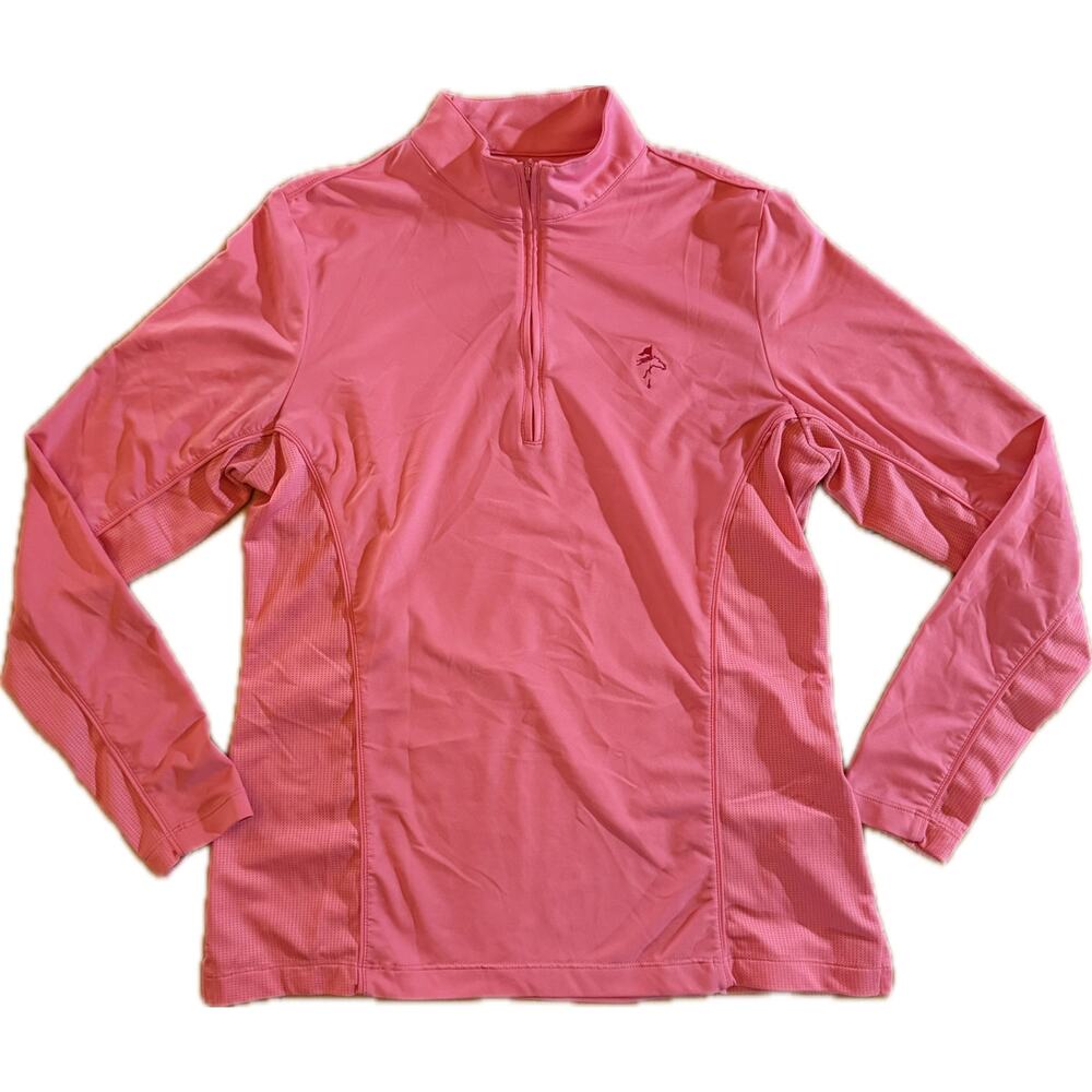 Peter Millar 1/4 Zip Pullover Womens Size M Pink Wicking UPF 50+ Top